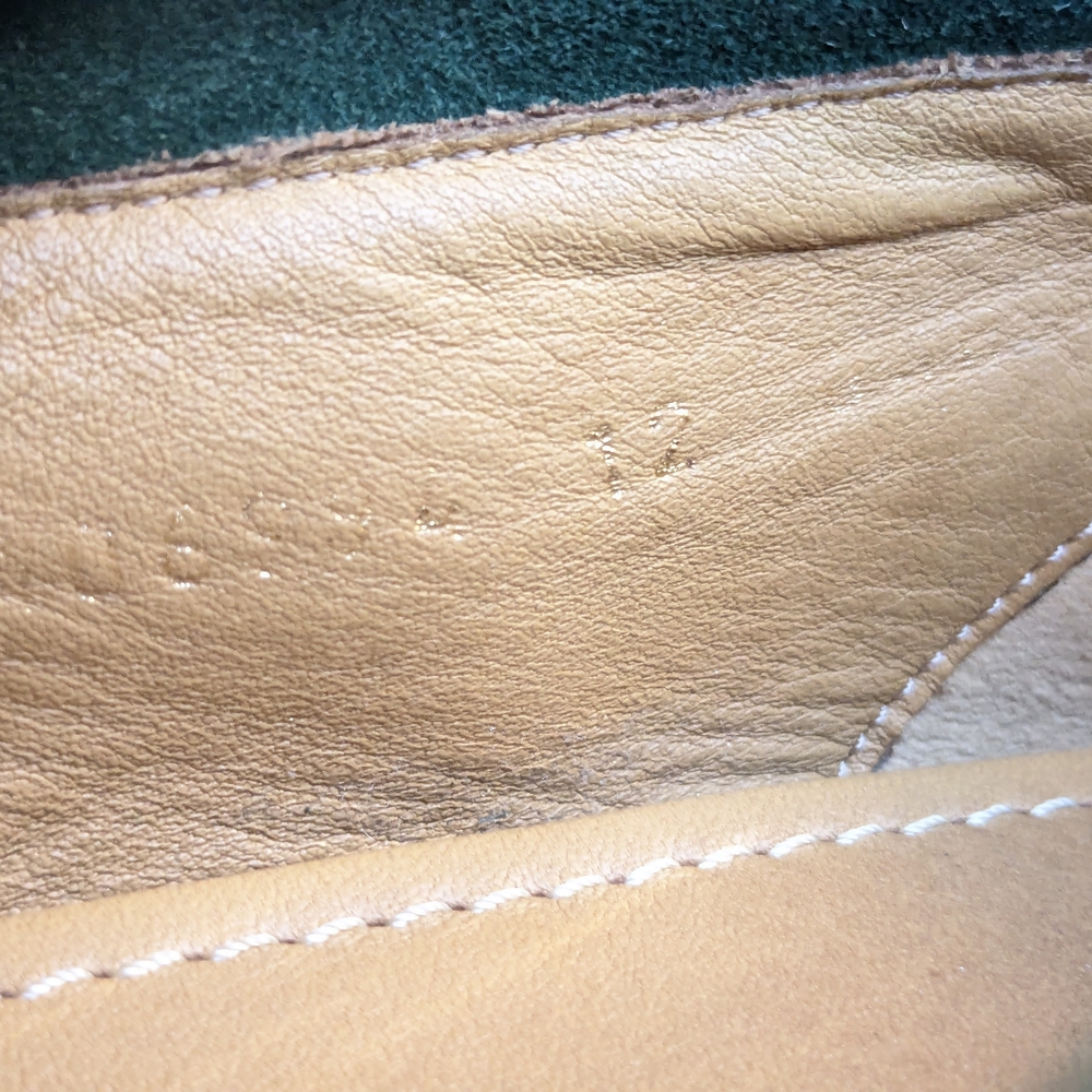 Green Horsebit Loafers Green Suede Men US 12.5 Slip On Leather - Picture 6 of 16